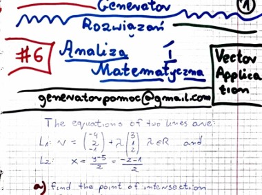 "Carthesian equation of a plane,  point of intersection" - Zestaw 5 rozwiązań-2