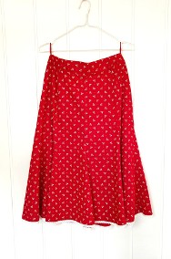 Nowa czerwona spódnica folk midi łączka etno cottagecore cottage L 40-2