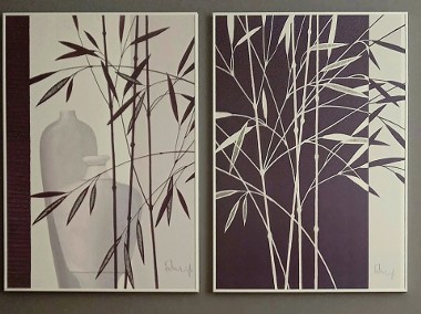 Dwa obrazy Franz Heigl Szepczący bambus III i IV-1