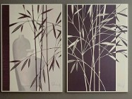 Dwa obrazy Franz Heigl Szepczący bambus III i IV