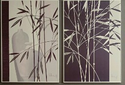Dwa obrazy Franz Heigl Szepczący bambus III i IV