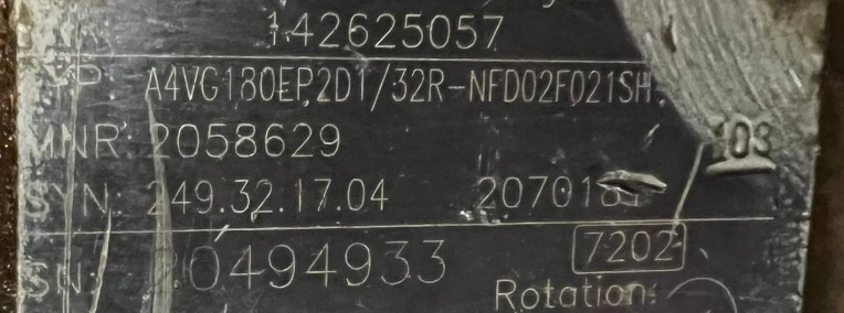 Rexroth A4VG180EP2D1/32R-NFD02F021SH-S (2058629, R902058629) pompa hydrauliczna -1