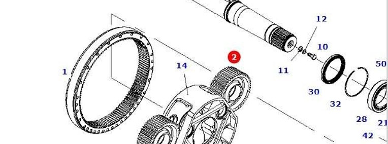 Massey Fergusson Fendt ML260 - wał osi tylnej 803,5MM 934152151143-1