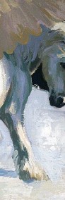 Biały pegaz - obraz olejny na płótnie 40x60 cm fantasy konie koń-4