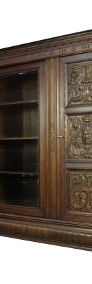 Majestatyczna biblioteka na lwich łapach / po renowcji / antyk-3