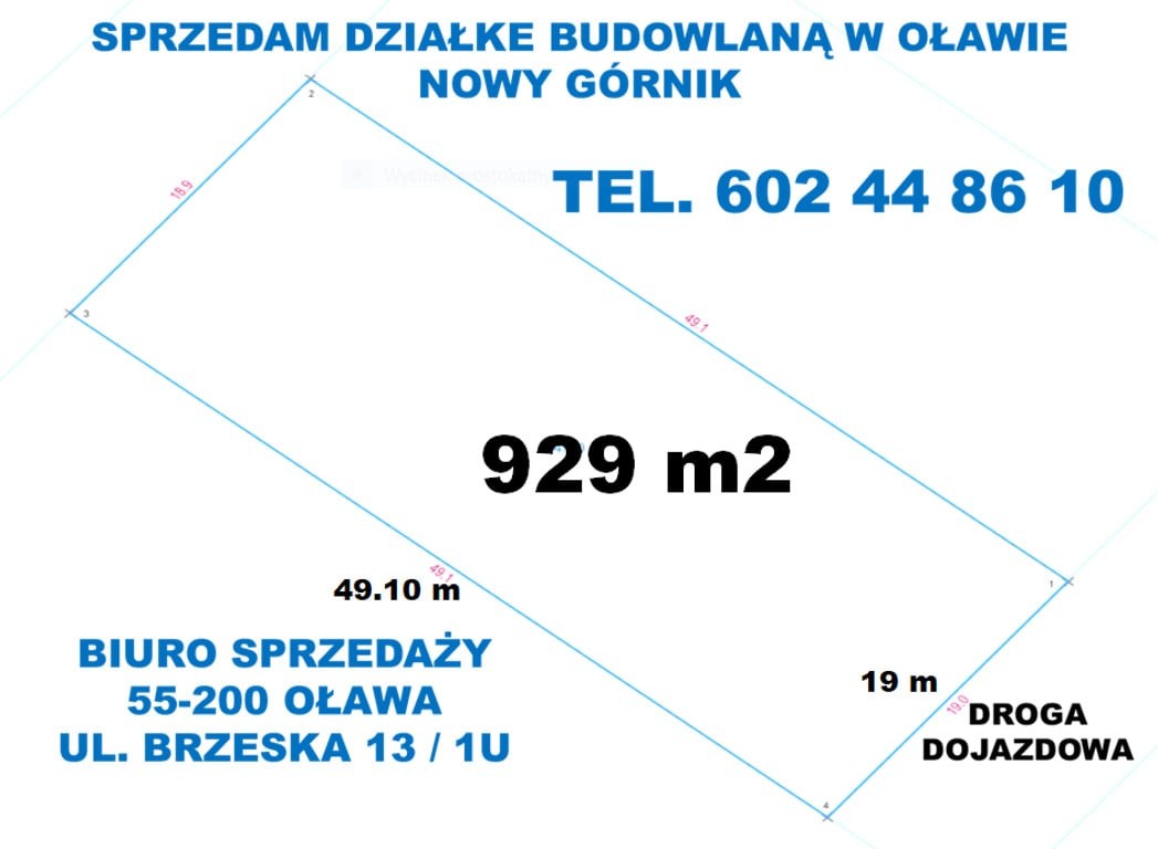 BIURO NIERUCHOMOŚCI OŁAWA UL. BRZESKA 13 / U SPRZEDA DZIAŁKE - Więcej