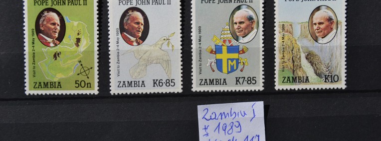 Papież Jan Paweł II Zambia  I ** Wg Ks Chrostowskiego poz. 117-1