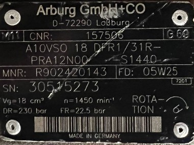 Arburg A A10VSO 18 DFR1/31R-PRA12N00 -S1440 (R902420143, 157506) pompa-2