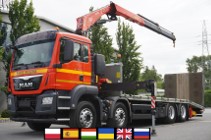 MAN TGA TGS 35.360 E6 8×2 / HDS Fassi F235A.2.22 / pilot 253724