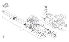 Fendt 414 Vario - siłownik układu kierowniczego E718301121010