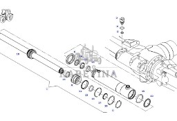 Fendt 414 Vario - siłownik układu kierowniczego E718301121010