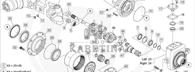 Most przedni napędowy Dana Spicer 735/112 735.112 - piasta koła 730.06.013.03 F411301021430-1