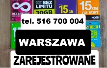 Działające startery karty SIM zarejestrowane Warszawa Play Plus Orange Heyah