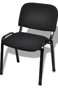 vidaXL Krzesła biurowe tapicerowane tkaniną 12 szt., sztaplowane, czarne 274427-2