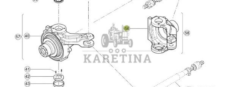 Claas Jaguar 970 - tylna oś napędowa - zwrotnica LEWA 0001319340-1