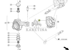 Claas Jaguar 970 - tylna oś napędowa - zwrotnica LEWA 0001319340