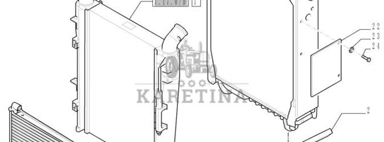 New Holland T6090 Chlodnica posrednia 84214439-1