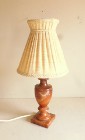 Lampa Nocna Alabaster Italy 36 cm z abażurem