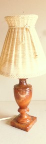 Lampa Nocna Alabaster Italy 36 cm z abażurem-3