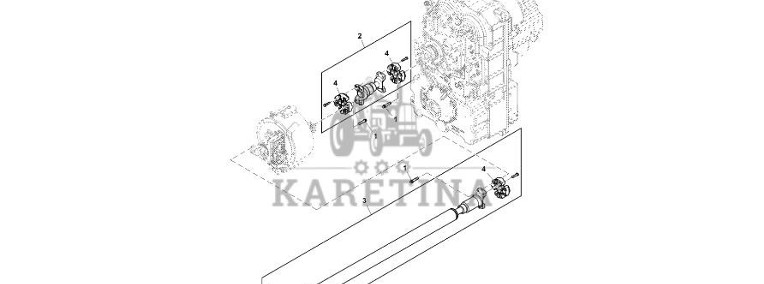 John Deere 9470RX - Przegub uniwersalny RE167524 (Przekładnia Power Shift)-1
