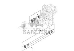 John Deere 9470RX - Przegub uniwersalny RE167524 (Przekładnia Power Shift)