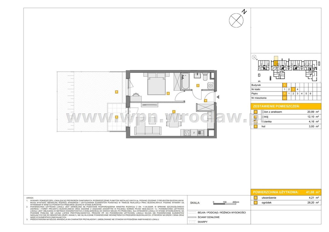 Rozkładowe 2pok mieszkanie, balkon, ogród - Ansicht 2