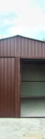 Garaż blaszany dwustanowiskowy w kolorze ciemny brąz mocna konstrukcja-3