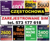 Zarejestrowane karty telefoniczne Czestochowa startery SIM aktywne karty SIM