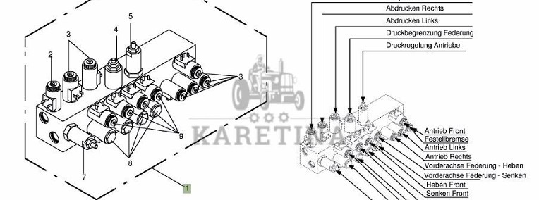 Krone Big M II - blok zaworów hydraulicznych 002327470-1