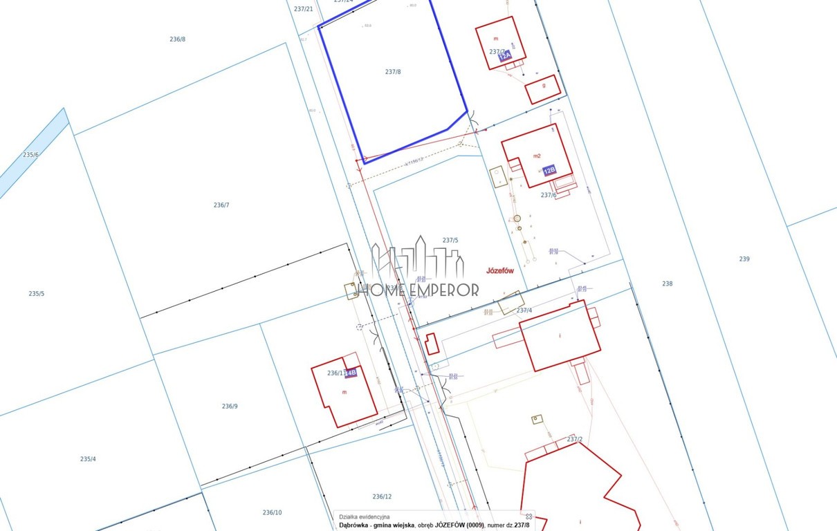 Działka na sprzedaż, 749 m², Dąbrówka Józefów – pohled 3