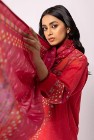 Indyjska chusta szal czerwień wzór bawełna hidżab hijab etno boho hippie tribal