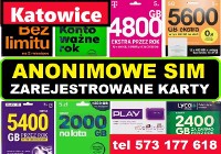 Zarejestrowane karty SIM polskie startery telefonicne z internetem Katowice