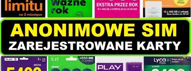 Zarejestrowane karty SIM polskie startery telefonicne z internetem Łódź-1