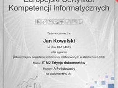 Zaawansowany Word i Excel Certyfikat ECCC Myślenice-1