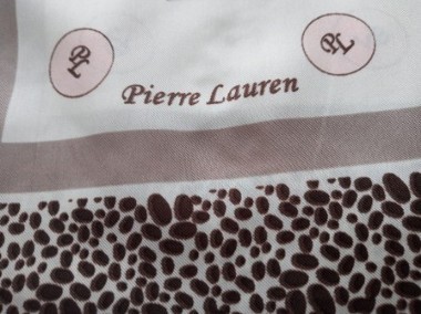 PIERRE LAUREN/ Wytworny szal biznesowy, chusta, apaszka z Paryża-1