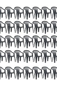 vidaXL Krzesła ogrodowe układane w stos, 45 szt., plastikowe, antracyt48820-2