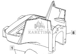 John Deere 8120 8220 8320 Podpora Ramy R173810