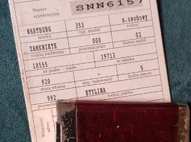 Kolekcjonerski dowód rejestracyjny Warburg 353-1
