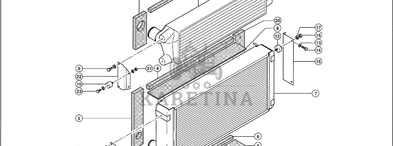 Claas Lexion 560 CHŁODNICA WODY 0007964412 (Silnik cat c9; układ chłodzenia)-1