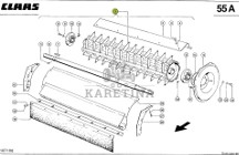 Claas Dominator 98 - młocarnia - blacha ekranująca 0006869812