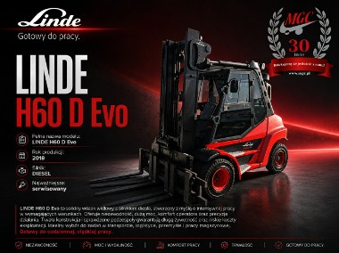 wózek widłowy wózek czołowy Linde H60D-03 / DO 6 TON / SERWSIOWANY / TRÓJWIDŁOWY-1