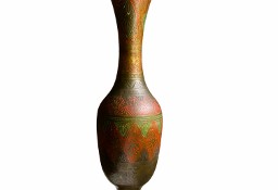 Mosiężny hinduski wazon zdobiony