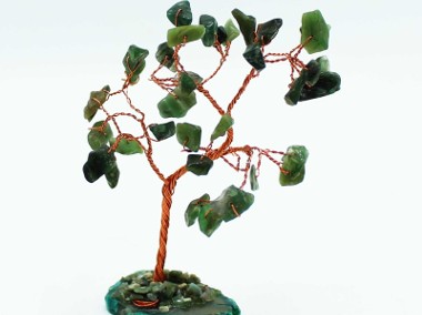 Drzewko z kamieni – Zielony Awenturyn Na Podstawie z Agatu-1