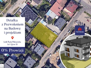 Działka inwestycyjna z Pozwoleniem na Budowę - Łódź - Ruda Pabianicka-1