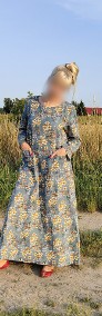 Sukienka Shein XL 42 długa maxi floral kwiaty wzór plus size skromna modest-4
