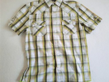 Koszula męska w kratę  L  41-42  bawełna-1