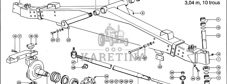 Claas Lexion 560 PRZEGUB 0006698402 (Oś kierowana; 3,04 m, 10 otworów)-1