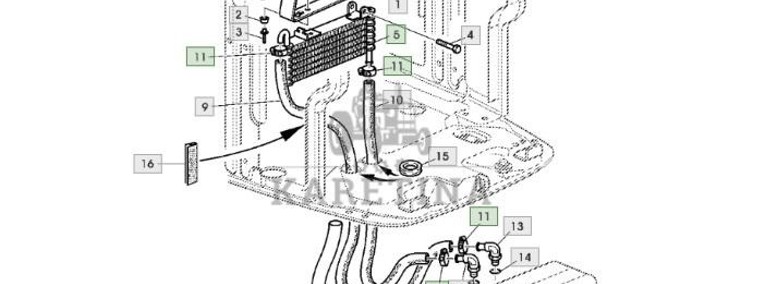 John Deere 6820 6920 6920S - chłodnica oleju AL153566-1