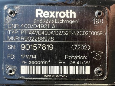 Rexroth PT-A4VG40DA1D2/32R-NZC02F005PQ (R902268976, 400/D4921 A) Pompa-2