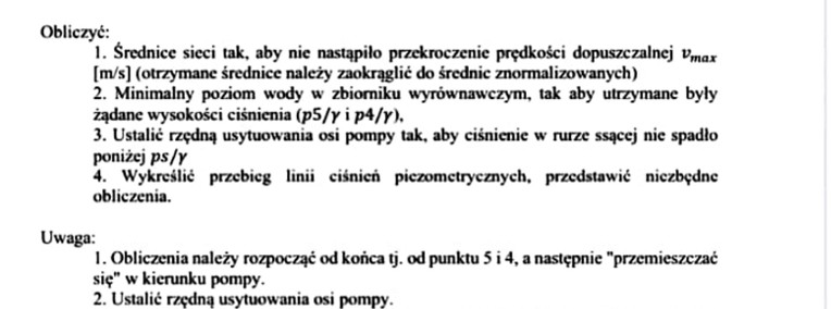 "Obliczenia rurociągu" - Projekt inżynierski z dziedziny - Mechanika płynów-1